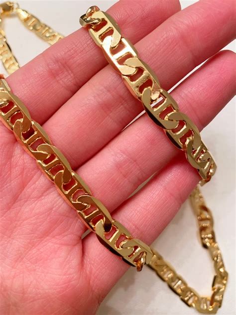 gold gucci chain mens|Gucci link chains for men.